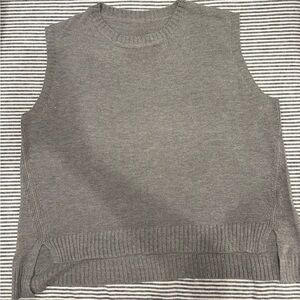 Women’s Grey Knit Sweater Vest